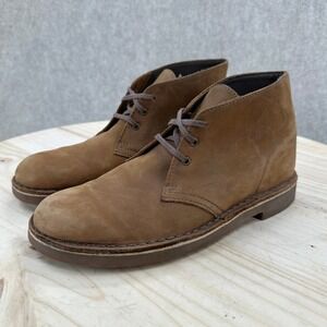 Clarks Desert Chukka Ankle Boots Mens 7.5 Nubuck Leather
